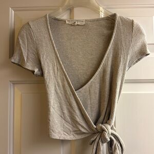 Urban Outfitters Project Social T tan ribbed short sleeve! In great condition!!